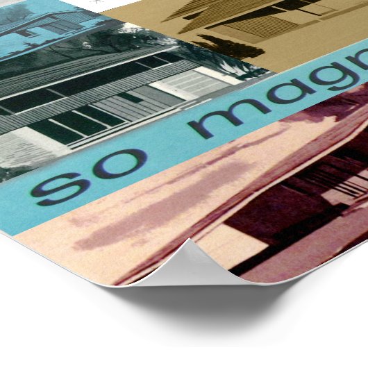  retro moderne woningen poster (Hoek)