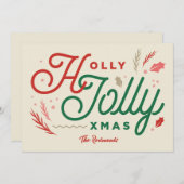 Retro Moderne Xmas kaart (Voorkant / Achterkant)