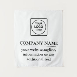 Retro Moderne Zwart-Wit Custom Branding Kunst Wandkleed