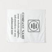 Retro Moderne Zwart-Wit Custom Branding Kunst Wandkleed (Voorkant (horizontaal))