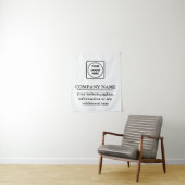 Retro Moderne Zwart-Wit Custom Branding Kunst Wandkleed (In situ)