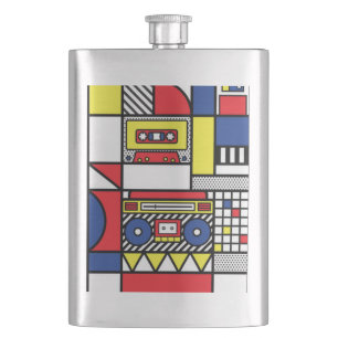 Retro Modernistische Bauhaus Boombox Geometrische  Flacon