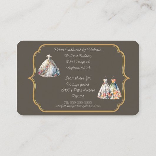 Retro Modes Visitekaartje (Achterkant)