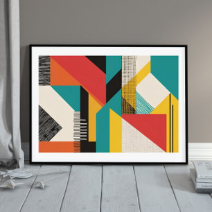 Retro Modulaire Geometrie Poster