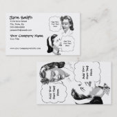 Retro moeder en dochter visitekaartje (Voorkant / Achterkant)