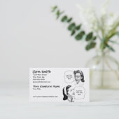 Retro moeder en dochter visitekaartje (Staand voorkant)