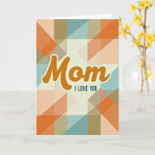 Retro Moeder Ik Hou van Jou Kaart (Gele Bloem)
