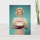 Retro Moeder met een Feestcake (Voorkant)