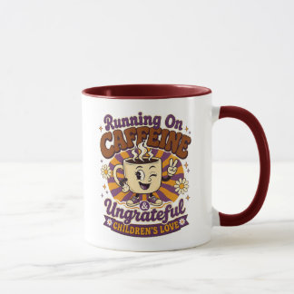 Retro Moeder Mok Op Cafeïne Ongrateful Kids