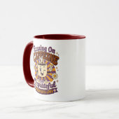 Retro Moeder Mok Op Cafeïne Ongrateful Kids (Voorkant links)