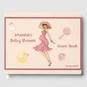 Retro Moeder Redhead 2 Baby shower Party Gastenboek (Voorkant)