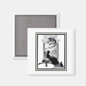 Retro Moeder Silhouette Magneet (Voorkant / Achterkant)