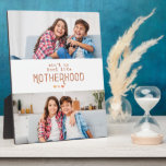 Retro Moederdag 2 Foto's Aangepaste Plaques Fotoplaat<br><div class="desc">Retro Moederdag 2 Foto's Aangepaste Plaques</div>