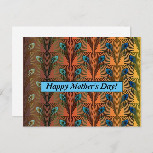 Retro-moederdag Briefkaart (Voorkant / Achterkant)