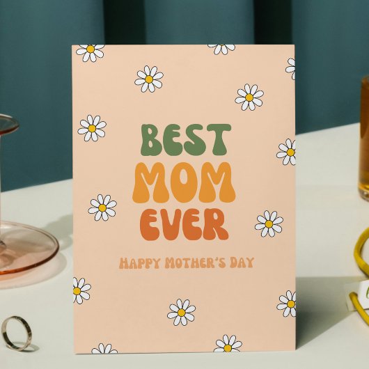 Retro Moederdag Feestdagenkaart