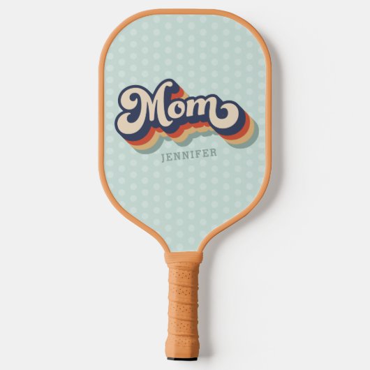 Retro Moederdag Gift Sport Pickleball Paddle (Achterkant)