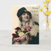Retro Moederdag Kaart (Gele Bloem)