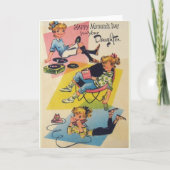 Retro Moederdag Kaart van Dochter (Voorkant)