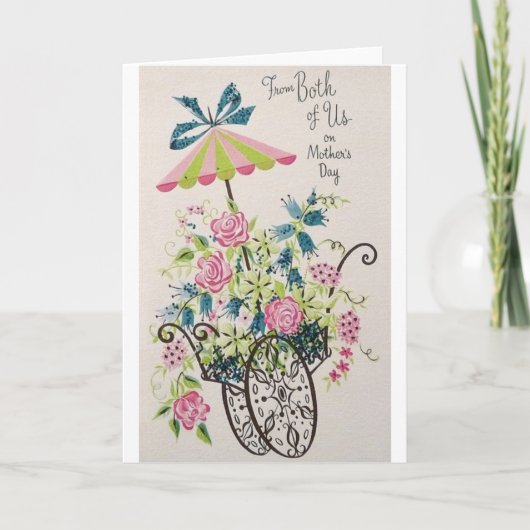Retro Moederdag Kaart van ons beiden (Voorkant)