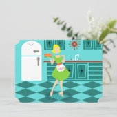 Retro Moederdag-uitnodigingen Kaart (Staand voorkant)