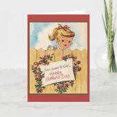 Retro Moederdag Wenskaart Kaart (Voorkant)