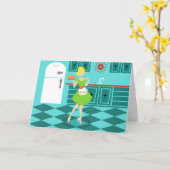  Retro Moederdag Wenskaart Kaart (Gele Bloem)