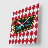 Retro Moeder's Diner Wandklok (Hoek)