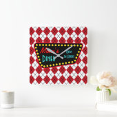 Retro Moeder's Diner Wandklok (Huis)