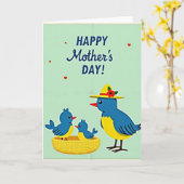 Retro Moeders Liefde Kaart (Gele Bloem)