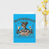 Retro Moederschap Grappige Moederdag Rock Mama Moe Kaart (Gele Bloem)