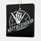 Retro Moederschap Rock Skelet Sarcastische Moeder Keramisch Ornament (Links)