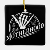 Retro Moederschap Rock Skelet Sarcastische Moeder Keramisch Ornament (Voorkant)