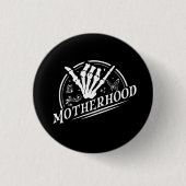 Retro Moederschap Rock Skelet Sarcastische moeder Ronde Button 3,2 Cm (Voorkant)