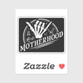 Retro Moederschap Rock Skelet Sarcastische moeder Sticker (Vel)