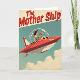 Retro Moederschip Avonturenkaart Kaart