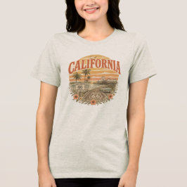 Retro Moederweg Kustlijn Kleding Tri-Blend Shirt