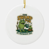Retro Moeras Pub Kikker St.Patrick's Dag Keramisch Ornament (Voorkant)