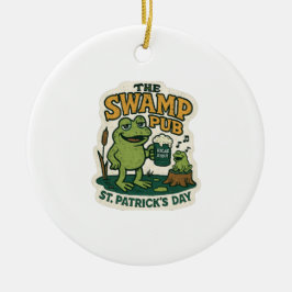 Retro Moeras Pub Kikker St.Patrick's Dag Keramisch Ornament
