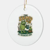 Retro Moeras Pub Kikker St.Patrick's Dag Keramisch Ornament (Links)