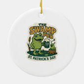 Retro Moeras Pub Kikker St.Patrick's Dag Keramisch Ornament (Achterkant)