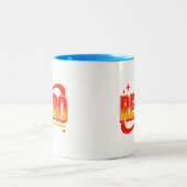 Retro mok. tweekleurige koffiemok (Center)