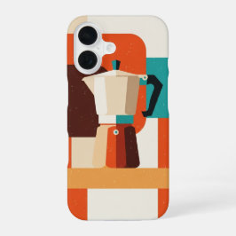 Retro Moka Pot iPhone 16 Hoesje