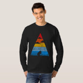 Retro Mole Sunset Silhouette Mouse Shredded Mouse T-shirt (Voorkant volledig)