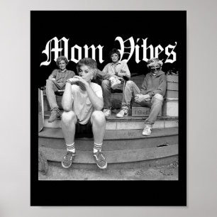 Retro Mom 90's Vibes  Moederdag Mom Thug Poster