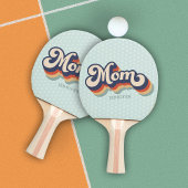 Retro Mom aangepaste naam Moederdag Tafeltennisbatje
