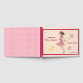 Retro Mom Brunette 2 Baby shower Feest Gastenboek (Volledig)