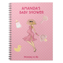 Retro Mommy Blonde 2 Baby Shower Notitieboek