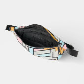 Retro Mondrian Roze Blauw Esthetiek Heuptasje (Open)