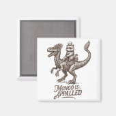 Retro Mongo Is Appalled Princess Cat Riding Dinosa Magneet (Voorkant / Achterkant)