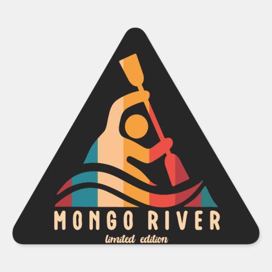 Retro Mongo River Kajakken Sticker (Voorkant)